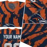 custom utsa roadrunners stripe splatter orange jersey best selling