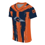 custom utsa roadrunners striped texture orange jersey best selling
