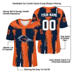 custom utsa roadrunners striped texture orange jersey best selling