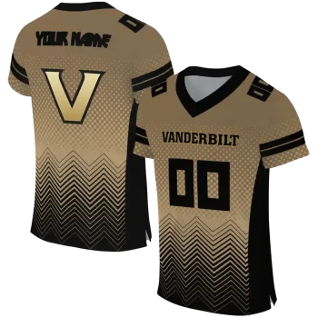custom vanderbilt commodores halftone sweep gold black jersey best selling