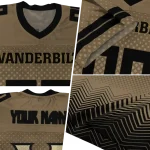 custom vanderbilt commodores halftone sweep gold black jersey best selling