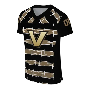 custom vanderbilt commodores layered grids black jersey fashion forward