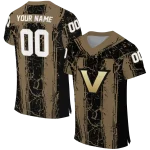 custom vanderbilt commodores rugged stripes black jersey best selling