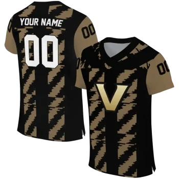 custom vanderbilt commodores stripe block black jersey best selling