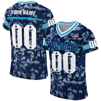 custom villanova wildcats camouflage abstract navy jersey best selling