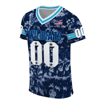 custom villanova wildcats camouflage abstract navy jersey fashion forward