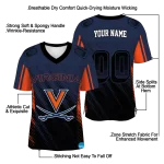 custom virginia cavaliers halftone flow blue black jersey best selling
