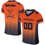 custom virginia cavaliers halftone sweep orange black jersey best selling
