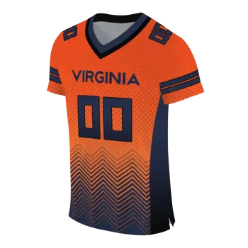custom virginia cavaliers halftone sweep orange black jersey fashion forward