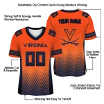 custom virginia cavaliers halftone sweep orange black jersey best selling