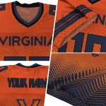 custom virginia cavaliers halftone sweep orange black jersey best selling