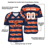 custom virginia cavaliers layered grids blue jersey best selling