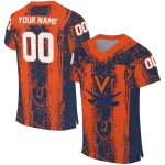 custom virginia cavaliers rugged stripes blue jersey best selling
