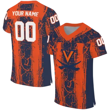 custom virginia cavaliers rugged stripes blue jersey best selling