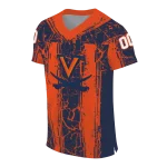 custom virginia cavaliers rugged stripes blue jersey best selling