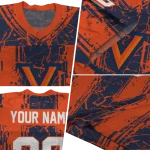 custom virginia cavaliers rugged stripes blue jersey best selling