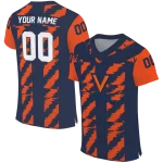 custom virginia cavaliers stripe block blue jersey best selling
