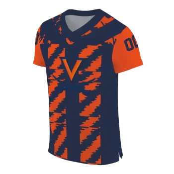 custom virginia cavaliers stripe block blue jersey fashion forward