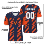 custom virginia cavaliers stripe block blue jersey best selling