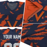 custom virginia cavaliers stripe block blue jersey best selling