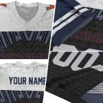 custom virginia cavaliers tire arrows blue black white jersey best selling