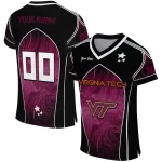 custom virginia tech hokies halftone slant maroon black jersey best selling