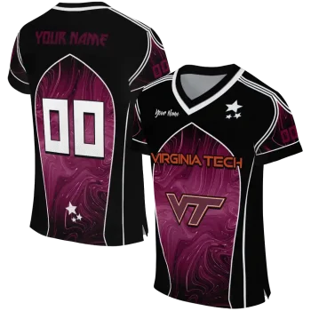custom virginia tech hokies halftone slant maroon black jersey best selling