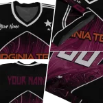 custom virginia tech hokies halftone slant maroon black jersey best selling