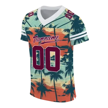 custom virginia tech hokies horizon palm sunset jersey fashion forward