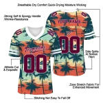 custom virginia tech hokies horizon palm sunset jersey best selling