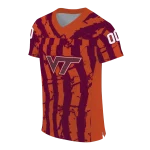 custom virginia tech hokies stripe splatter maroon jersey best selling
