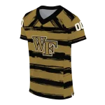 custom wake forest demon deacons art stripe gold jersey best selling