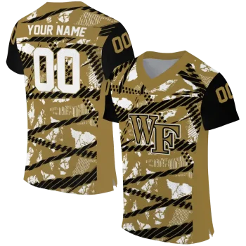 custom wake forest demon deacons camo shatter gold jersey best selling