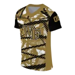 custom wake forest demon deacons camo shatter gold jersey best selling