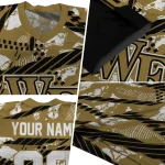 custom wake forest demon deacons camo shatter gold jersey best selling