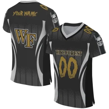 custom wake forest demon deacons dynamic dots black jersey best selling