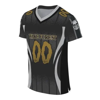 custom wake forest demon deacons dynamic dots black jersey fashion forward