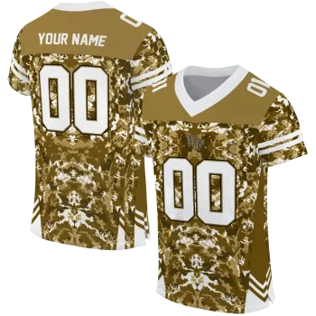 custom wake forest demon deacons mirrored pattern gold jersey best selling
