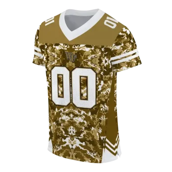 custom wake forest demon deacons mirrored pattern gold jersey fashion forward