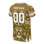 custom wake forest demon deacons mirrored pattern gold jersey best selling