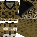 custom wake forest demon deacons stacked rectangle gold jersey best selling