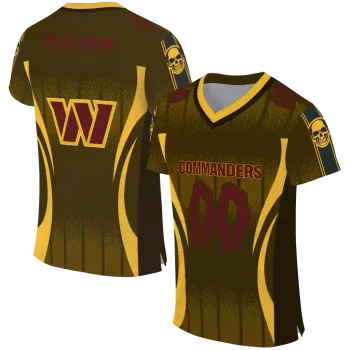 custom washington commanders dynamic dots gold jersey best selling