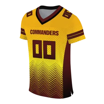 custom washington commanders halftone sweep gold black jersey fashion forward