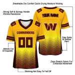 custom washington commanders halftone sweep gold black jersey best selling