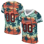 custom washington commanders horizon palm sunset jersey best selling