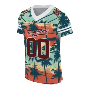 custom washington commanders horizon palm sunset jersey fashion forward
