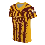 custom washington commanders stripe splatter burgundy jersey best selling