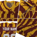 custom washington commanders stripe splatter burgundy jersey best selling
