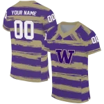 custom washington huskies art stripe purple jersey best selling