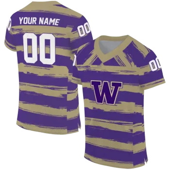 custom washington huskies art stripe purple jersey best selling